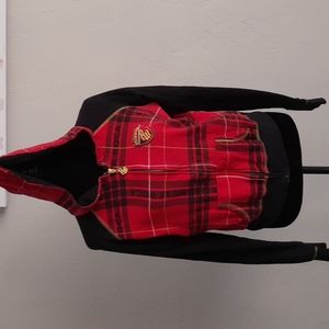 Ladies zipper front hooded jacket